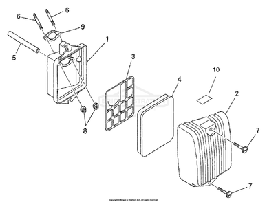 Air Cleaner Diagram and Parts List for 1715-0  Briggs and Stratton Generator
